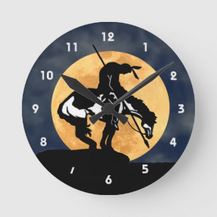 End of the Trail Silhouette Wall Clock