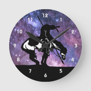 End of the Trail Silhouette Wall Clock