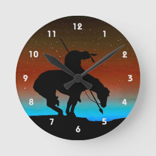 End of the Trail Silhouette Wall Clock