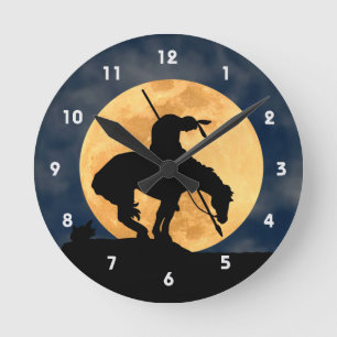 End of the Trail Silhouette Wall Clock