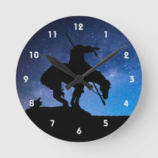 End of the Trail Silhouette Wall Clock