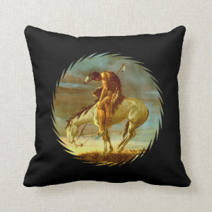 END OF THE TRAIL  THROW PILLOW