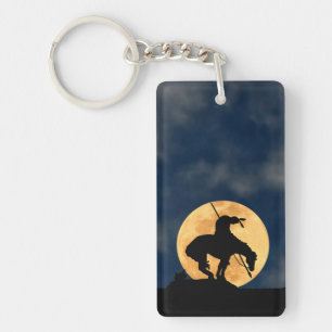 End of the Trail with Full Moon Keychain