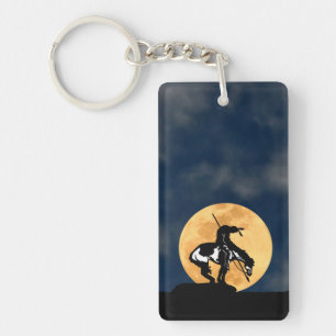 End of the Trail with Full Moon Keychain