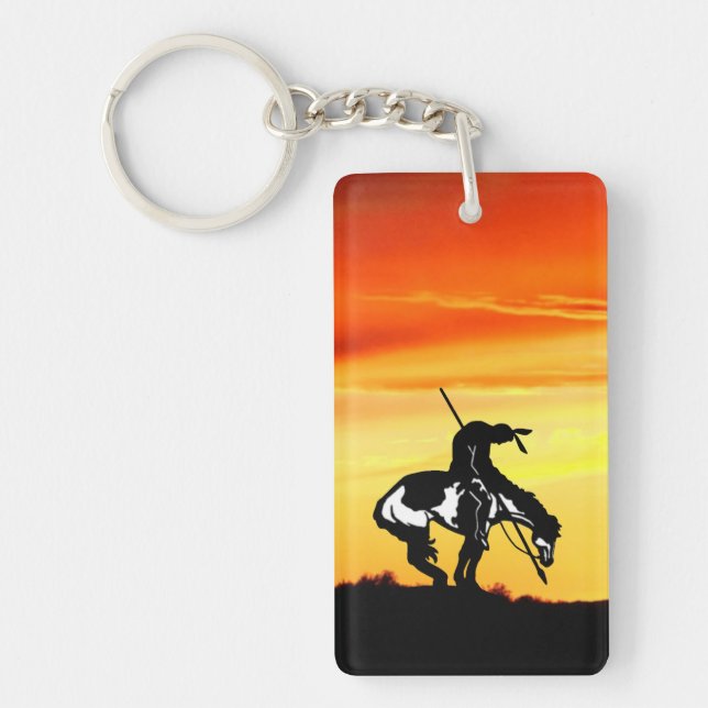 End of the Trail with Sunset Keychain (Front)