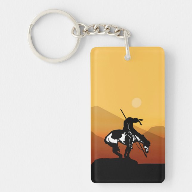 End of the Trail with Sunset Keychain (Front)