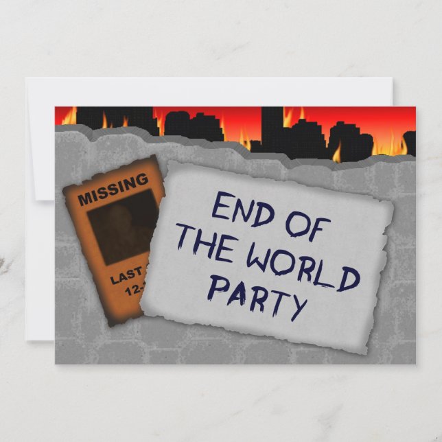 End of the World/Apocalypse Party Invitation (Front)