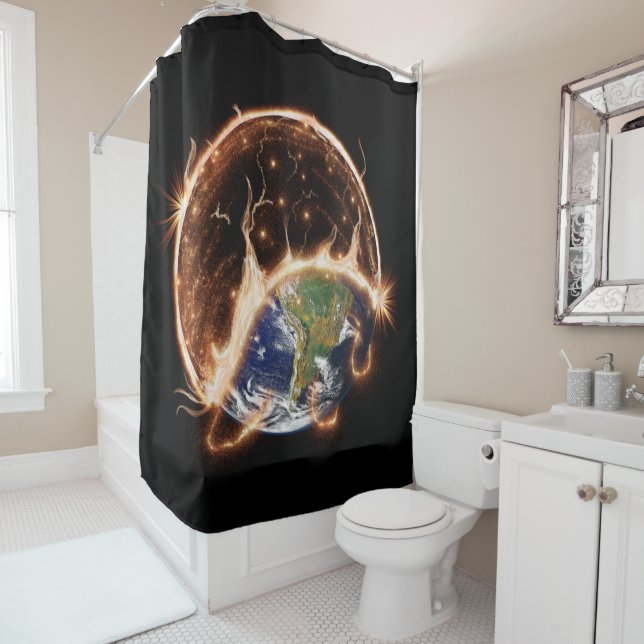 End of the world Shower curtain. (In Situ)