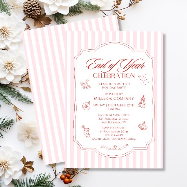 End Of Year Celebration Corporate Christmas Party Invitation (Creator Uploaded)