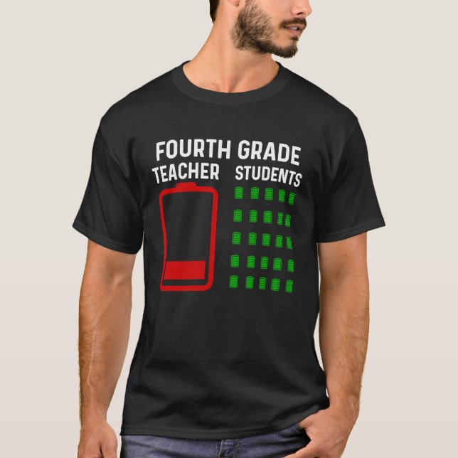End Of Year Teacher  4th Grade Goodbye Teacher Bat T-Shirt (Front)