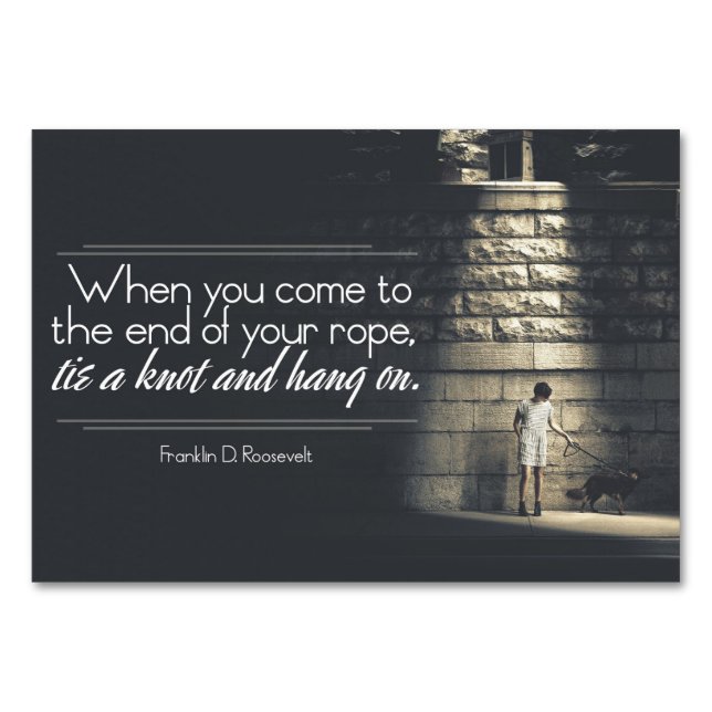 End Of Your Rope Table Number (Front)