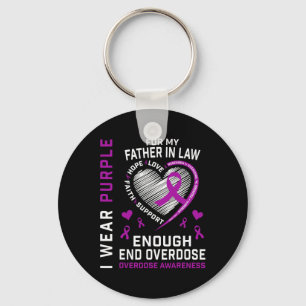 End Overdose Awareness Shirt Enough Purple For Fat Keychain