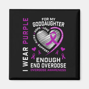 End Overdose Awareness Shirt Enough Purple For God Magnet
