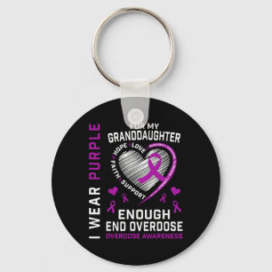 End Overdose Awareness Shirt Enough Purple For Gra Keychain