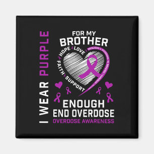 End Overdose Awareness Shirt Enough Purple For My Magnet
