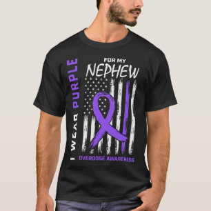 End Overdose Awareness Shirt Nephew August Purple