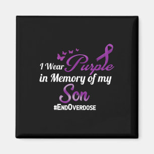 End Overdose I Wear Purple For My Son Magnet