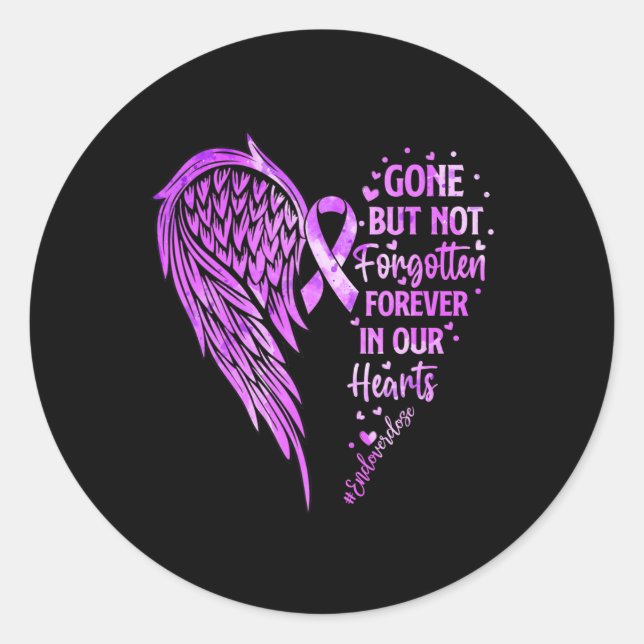 End Overdose  Loved One Memorial Overdose Awarenes Classic Round Sticker (Front)