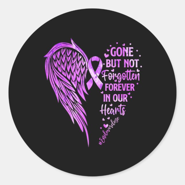 End Overdose Loved One Memorial Overdose Awareness Classic Round Sticker (Front)