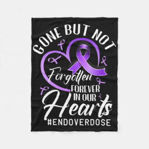 End Overdose Loved One Memorial Overdose Awareness Fleece Blanket