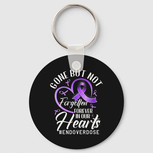 End Overdose Loved One Memorial Overdose Awareness Keychain (Front)