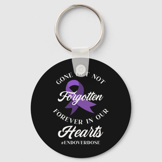 End Overdose Loved One Memorial Overdose Awareness Keychain (Front)