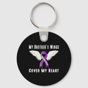 End Overdose My Brother's Wings Cover My Heart  Keychain