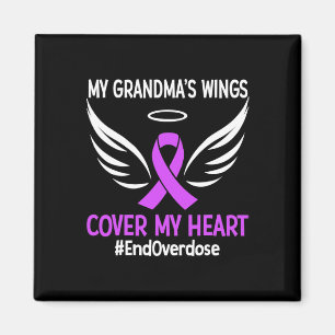 End Overdose My Grandma's Wings Cover My Heart Pur Magnet