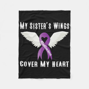 End Overdose My Sister's Wings Cover My Heart  Fleece Blanket