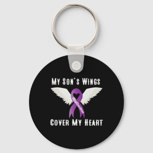 End Overdose My Son's Wings Cover My Heart 1 Keychain