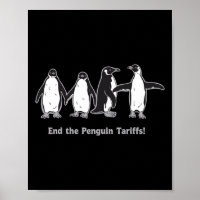 End Penguin Tariffs Cartoon Design Save The Pengui