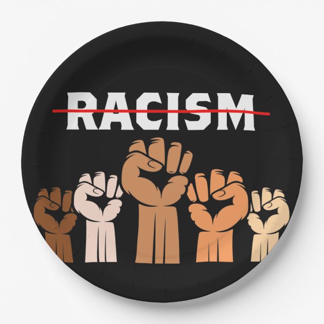 End Racism Paper Plate (Front)