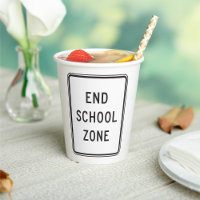 End School Zone Road Sign