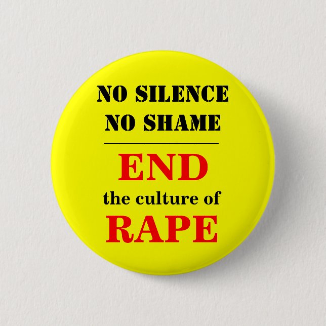 END the culture of RAPE 2 Inch Round Button (Front)