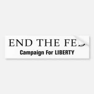 End The Fed Bumpersticker Bumper Sticker