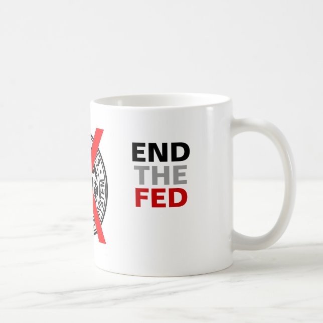 END THE FED - Mug - colour - with FED Logo (Right)