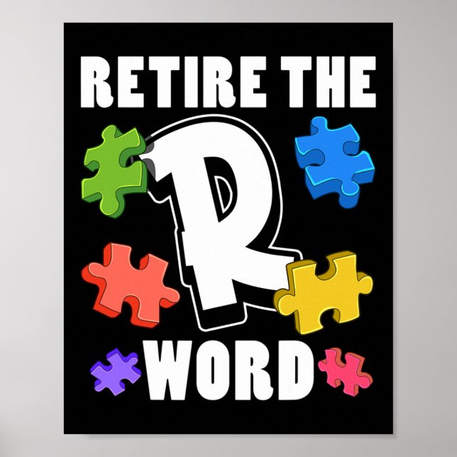 End the R Word Autism Awareness Special Education  Poster (Front)