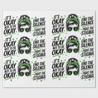 End the Silence, Fight the Stigma - Mental Health  Wrapping Paper