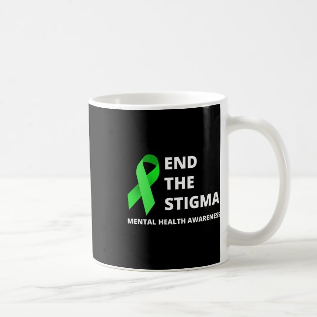 End The Stigma - Mental Health Awareness Apparel L Coffee Mug (Right)
