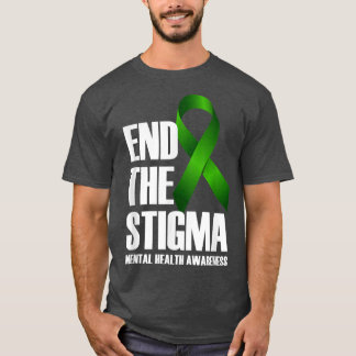 End The Stigma Mental Health Awareness Ribbon Slog T-Shirt