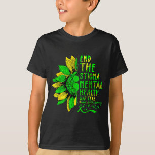 End The Stigma Mental Health Awareness Semicolon T-Shirt
