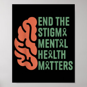 End The Stigma Mental Health Poster