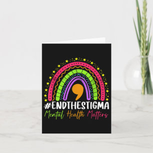 End The Stigma Mental Health S Awareness Cute Rain Card