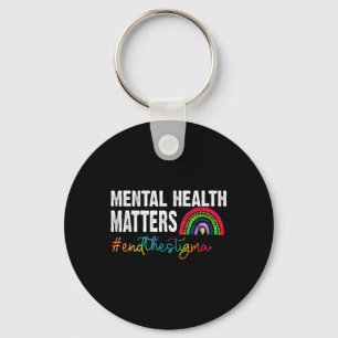 End The Stigma Mental Health S Awareness Rainbow  Keychain