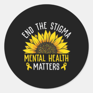 End The Stigma Mental Health S Mental Awareness _1 Classic Round Sticker