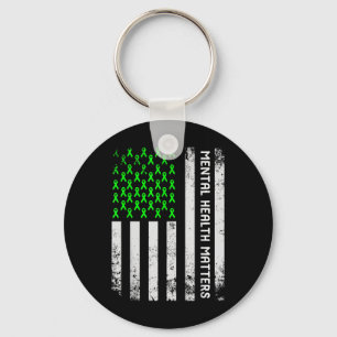 End The Stigma Mental Health S Mental Awareness Gi Keychain