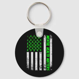 End The Stigma Mental Health S Mental Awareness Gi Keychain
