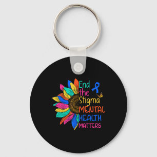 End The Stigma Mental Health S Mental Awareness Keychain