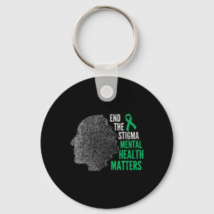 End The Stigma Mental Health S Mental Health Aware Keychain