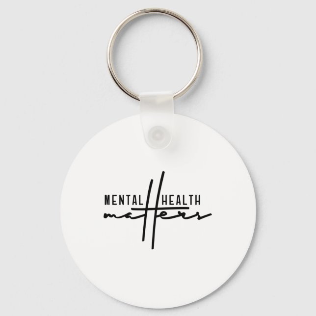 End The Stigma Mental Problems  Keychain (Front)